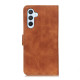 For Samsung Galaxy S24+ KHAZNEH Retro Texture Horizontal Flip Leather Phone Case(Brown)