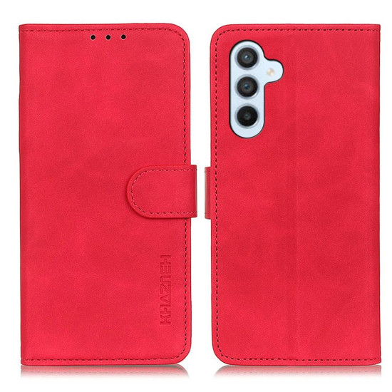 For Samsung Galaxy S24+ KHAZNEH Retro Texture Horizontal Flip Leather Phone Case(Red)