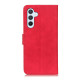 For Samsung Galaxy S24+ KHAZNEH Retro Texture Horizontal Flip Leather Phone Case(Red)