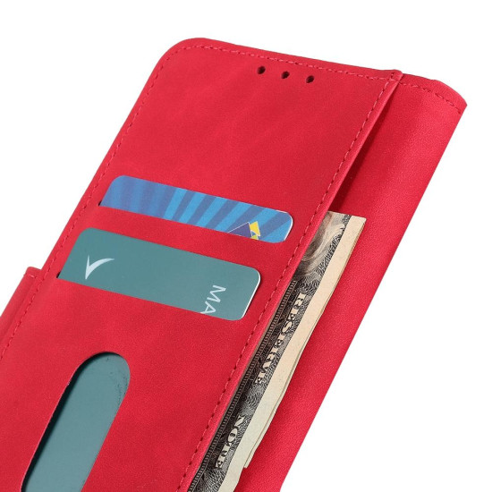 For Samsung Galaxy S24+ KHAZNEH Retro Texture Horizontal Flip Leather Phone Case(Red)