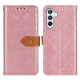 For Samsung Galaxy S24+ European Floral Embossed Leather Phone Case(Pink)