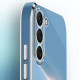 For Samsung Galaxy S24+ 5G XINLI Straight Edge 6D Electroplate TPU Phone Case(Celestial Blue)