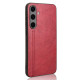 For Samsung Galaxy S24+ 5G Cow Pattern Sewing Back Cover Phone Case(Red)