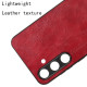 For Samsung Galaxy S24+ 5G Cow Pattern Sewing Back Cover Phone Case(Red)