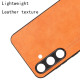 For Samsung Galaxy S24+ 5G Cow Pattern Sewing Back Cover Phone Case(Orange)