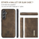 For Samsung Galaxy S24+ 5G DG.MING M1 Series 3-Fold Multi Card Wallet + Magnetic Phone Case(Coffee)