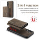 For Samsung Galaxy S24+ 5G DG.MING M1 Series 3-Fold Multi Card Wallet + Magnetic Phone Case(Coffee)