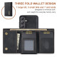 For Samsung Galaxy S24+ 5G DG.MING M1 Series 3-Fold Multi Card Wallet + Magnetic Phone Case(Black)