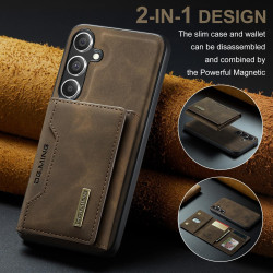 For Samsung Galaxy S24+ 5G DG.MING M2 Series 3-Fold Multi Card Bag + Magnetic Phone Case(Coffee)