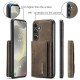 For Samsung Galaxy S24+ 5G DG.MING M2 Series 3-Fold Multi Card Bag + Magnetic Phone Case(Coffee)