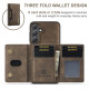 For Samsung Galaxy S24+ 5G DG.MING M2 Series 3-Fold Multi Card Bag + Magnetic Phone Case(Coffee)
