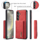 For Samsung Galaxy S24+ 5G DG.MING M2 Series 3-Fold Multi Card Bag + Magnetic Phone Case(Red)