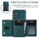 For Samsung Galaxy S24+ 5G DG.MING M2 Series 3-Fold Multi Card Bag + Magnetic Phone Case(Green)