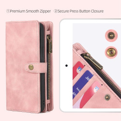 For Samsung Galaxy S23+ 5G Zipper Wallet Magnetic Detachable Leather Phone Case(Pink)