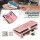 For Samsung Galaxy S23+ 5G Zipper Wallet Magnetic Detachable Leather Phone Case(Pink)
