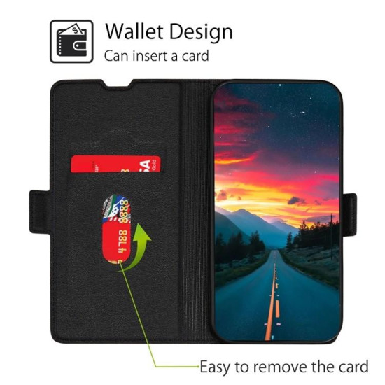 For Samsung Galaxy S24+ 5G Ultra-thin Voltage Side Buckle Horizontal Flip Leather Phone Case(Black)