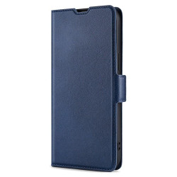 For Samsung Galaxy S24+ 5G Ultra-thin Voltage Side Buckle Horizontal Flip Leather Phone Case(Blue)