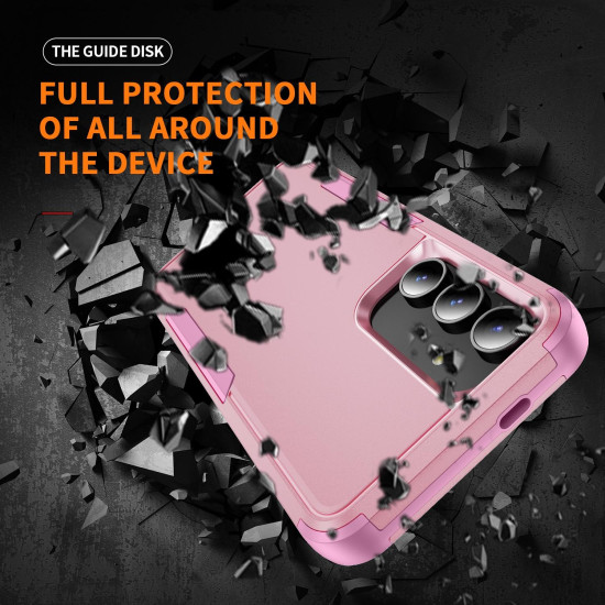 For Samsung Galaxy S24+ 5G TPU + PC Shockproof Protective Phone Case(Pink)