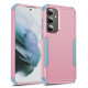 For Samsung Galaxy S24+ 5G TPU + PC Shockproof Protective Phone Case(Pink + Grey Green)