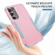 For Samsung Galaxy S24+ 5G TPU + PC Shockproof Protective Phone Case(Pink + Grey Green)