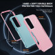 For Samsung Galaxy S24+ 5G TPU + PC Shockproof Protective Phone Case(Pink + Grey Green)