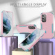 For Samsung Galaxy S24+ 5G TPU + PC Shockproof Protective Phone Case(Pink + Grey Green)