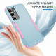 For Samsung Galaxy S24+ 5G TPU + PC Shockproof Protective Phone Case(Grey Green + Pink)
