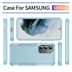 For Samsung Galaxy S24+ 5G TPU + PC Shockproof Protective Phone Case(Grey Green)
