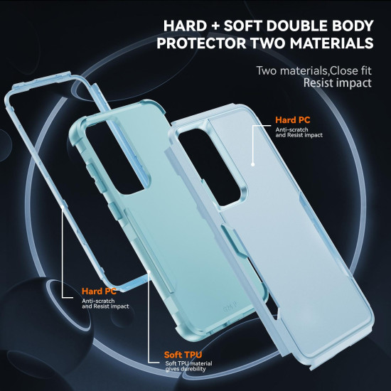 For Samsung Galaxy S24+ 5G TPU + PC Shockproof Protective Phone Case(Grey Green)