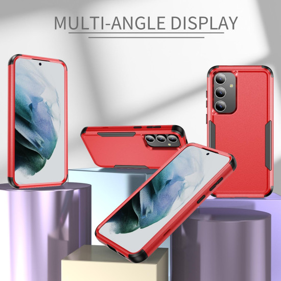 For Samsung Galaxy S24+ 5G TPU + PC Shockproof Protective Phone Case(Red + Black)