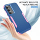 For Samsung Galaxy S24+ 5G TPU + PC Shockproof Protective Phone Case(Royal Blue + Pink)