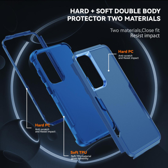 For Samsung Galaxy S24+ 5G TPU + PC Shockproof Protective Phone Case(Royal Blue)