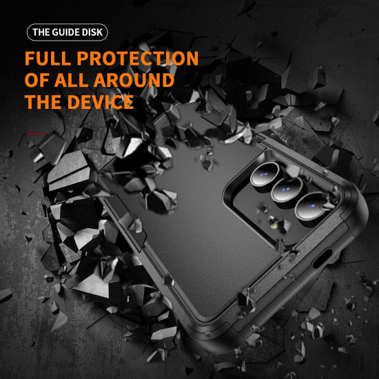 For Samsung Galaxy S24+ 5G TPU + PC Shockproof Protective Phone Case(Black)