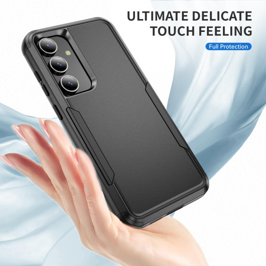 For Samsung Galaxy S24+ 5G TPU + PC Shockproof Protective Phone Case(Black)