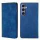 For Samsung Galaxy S24+ 5G Skin Feel Magnetic Leather Phone Case(Blue)