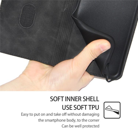 For Samsung Galaxy S24+ 5G Skin Feel Magnetic Leather Phone Case(Black)