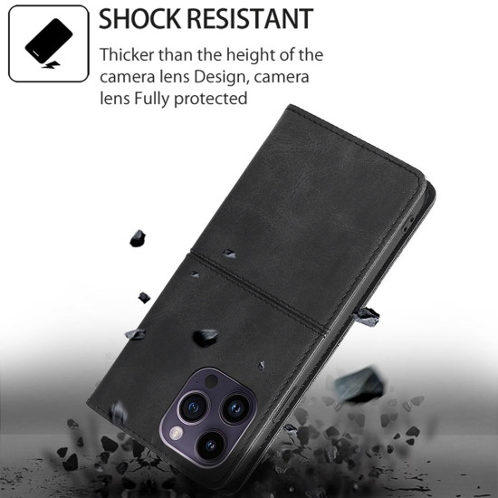 For Samsung Galaxy S24+ 5G Cow Texture Magnetic Leather Phone Case(Black)