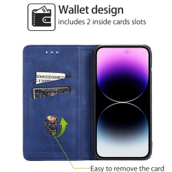 For Samsung Galaxy S24+ 5G Cow Texture Magnetic Leather Phone Case(Blue)