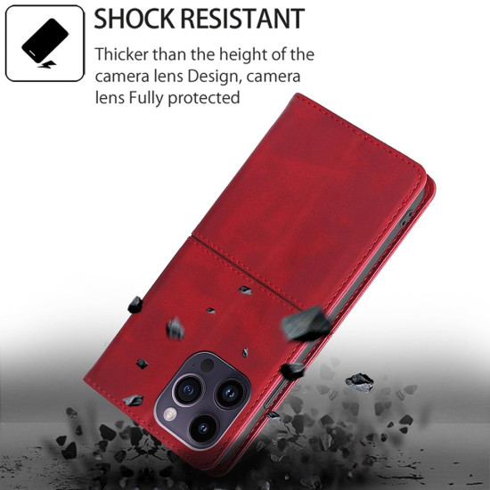 For Samsung Galaxy S24+ 5G Cow Texture Magnetic Leather Phone Case(Red)