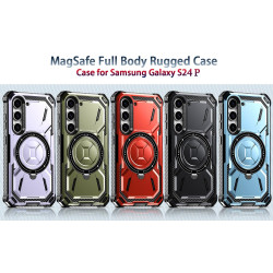 For Samsung Galaxy S24+ 5G Armor Series Holder Phone Case(Army Green)