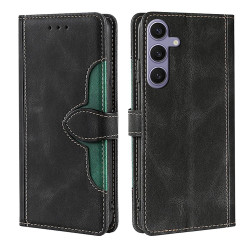 For Samsung Galaxy S24+ 5G Skin Feel Magnetic Buckle Leather Phone Case(Black)