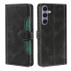 For Samsung Galaxy S24+ 5G Skin Feel Magnetic Buckle Leather Phone Case(Black)
