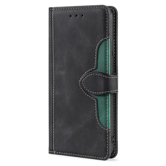 For Samsung Galaxy S24+ 5G Skin Feel Magnetic Buckle Leather Phone Case(Black)