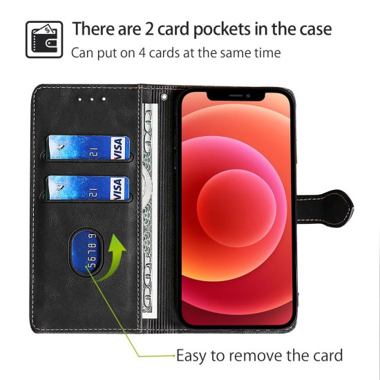 For Samsung Galaxy S24+ 5G Skin Feel Magnetic Buckle Leather Phone Case(Black)