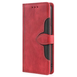 For Samsung Galaxy S24+ 5G Skin Feel Magnetic Buckle Leather Phone Case(Red)