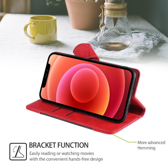 For Samsung Galaxy S24+ 5G Skin Feel Magnetic Buckle Leather Phone Case(Red)