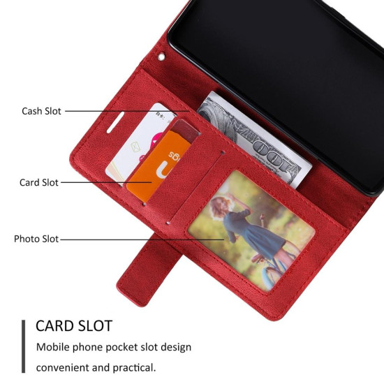 For Samsung Galaxy S24+ 5G Skin Feel Splicing Leather Phone Case(Red)