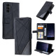 For Samsung Galaxy S24+ 5G Skin Feel Splicing Leather Phone Case(Black)