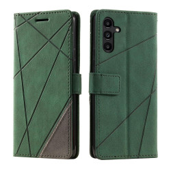 For Samsung Galaxy S24+ 5G Skin Feel Splicing Leather Phone Case(Green)