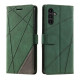 For Samsung Galaxy S24+ 5G Skin Feel Splicing Leather Phone Case(Green)